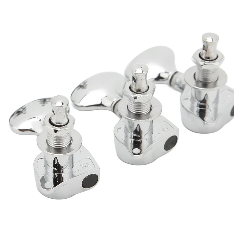 1:18 Gear Ratio Guitar Tuners Knob Enclosed Robust Silver Electric