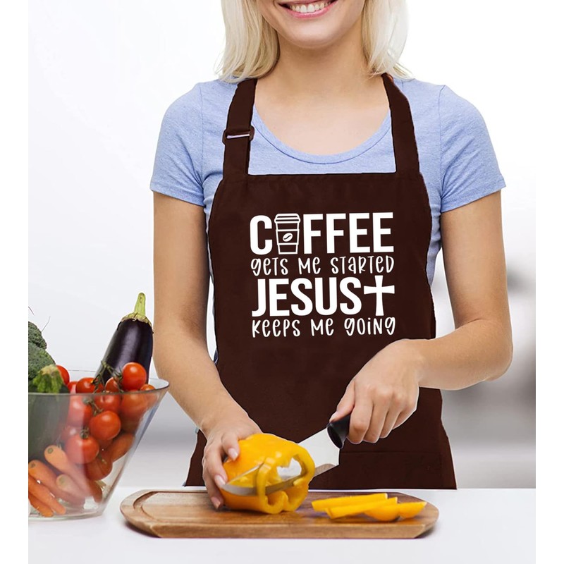 GXVUIS Coffee Gets Me Started Jesus Keeps Me Going Women
