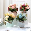 YACVRLT 2 PCS Mini Hygrangea Artificial Flowers in Vase, Small