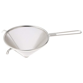 Endoshoji TKG BSN01021 Triangular Soup Strainer, 8.3 inches (21 cm), Outer Diameter x Depth 8.3 x 4.1 inches (210 x 105 mm), 5.5 inches (140 mm), Triangular Shape for Concentration, Convenient Use of Rust-resistant Stainless Steel, Hygienic, Chinoa, Commercial Use