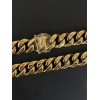 Harlembling 18mm Kilo Chain Solid 14k Yellow Gold Plated SS