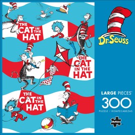 Buffalo Games - Dr. Seuss Enterprises - The Cat in The Hat Stripes - Jigsaw Puzzle for Adults - Challenging Puzzle Perfect for Game Nights - Finished Size is 21.25 x 15.00