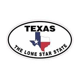 STICKY DUDE | Texas Star USA State Solid Sticker Vinyl Waterproof 5" | Yeti Cup Cooler Box Decal Car Laptop Wall Window Bumper