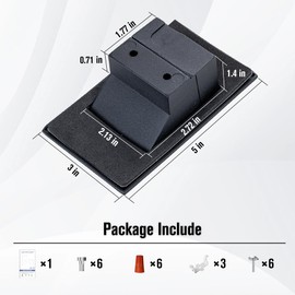 TUMUPSM Step Lights Outdoor Indoor LED 12V Low Voltage, 3 Color Adjustable 3000K/4000K/5000K 4W Stair Lights, 150LM IP66 Waterproof Vertical Black Lights for Steps, 3-Pack