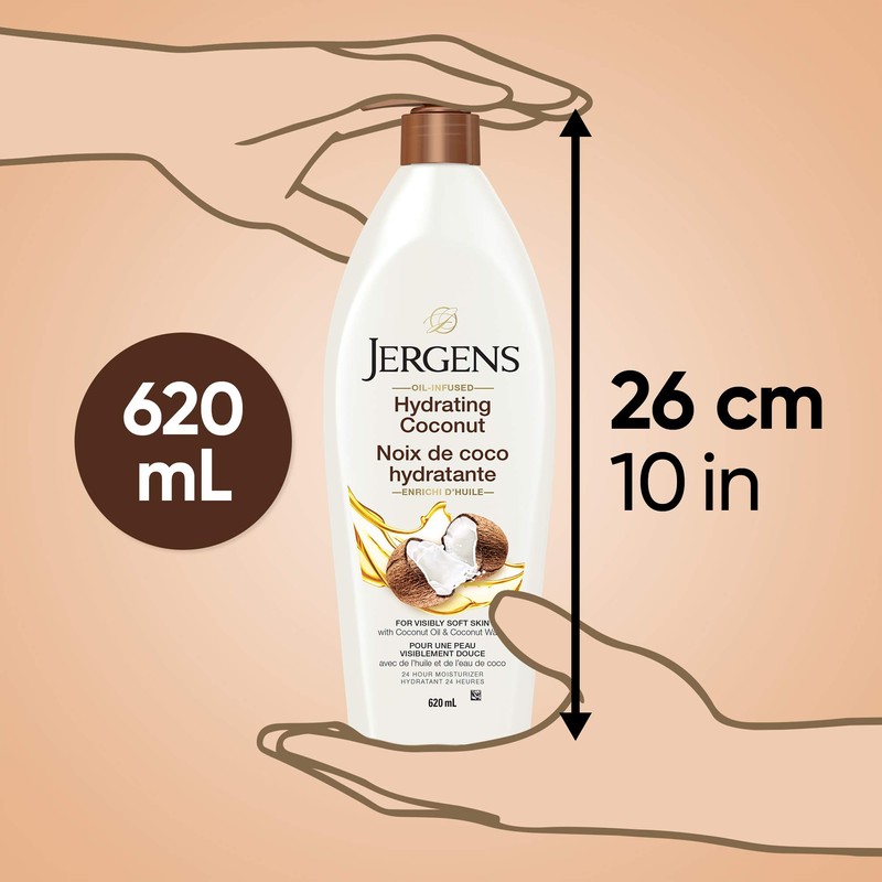 Jergens Hydrating Coconut Moisturizer & Body Lotion for Dry Skin