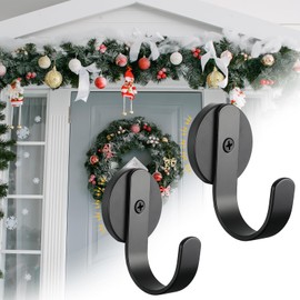 Pelopy 2 Pcs Magnetic Garland Hanger Heavy Duty Christmas Garland Hooks Magnetic Wreath Hanger for Metal Door Window Refrigerator Office Kitchen Christmas Holiday Party Decoration
