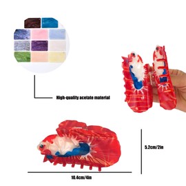 Novelty Red Betta Fish Hair claw clip，Funny Sea Creature Shape Acetate Hair Clip，Cute Acetate Hair accessories,New Big Claw Barrettes For Women. (Red Betta)