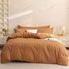 JELLYMONI Rust Duvet Cover King Size - 3PCS Microfiber Tufted