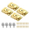PATIKIL Suitcase Lock Hasp 1.6" x 1.10",4Pcs Iron Toggle Catch