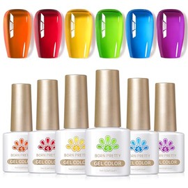 Born Pretty UV Nagellack Neon Ice Jelly Gel Nagellack Glaskristall Frühling Sommer Transparent Rainbow Gleam Kollektion UV LED Soak off Manicure Gel Lacquer Varnish