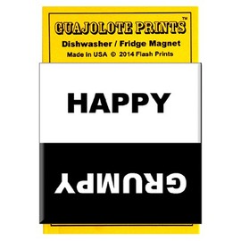 Guajolote Prints Dishwasher Magnet Clean Dirty Sign, Strong, Colorful, Minimalist, 1 Count, 2.5 x 2.5 inches, Made in USA