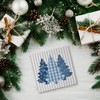 FLVGE Winter Christmas Trees - Rustic Blue Wooden Box Sign