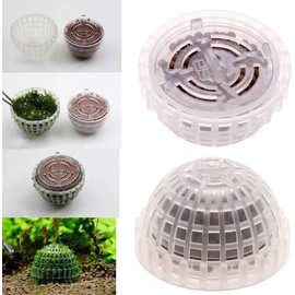 Plastic Aquarium Moss Ball, Aquarium Transparent Landscaping Plants Holder Floating Moss Ball for Aquarium Decoration