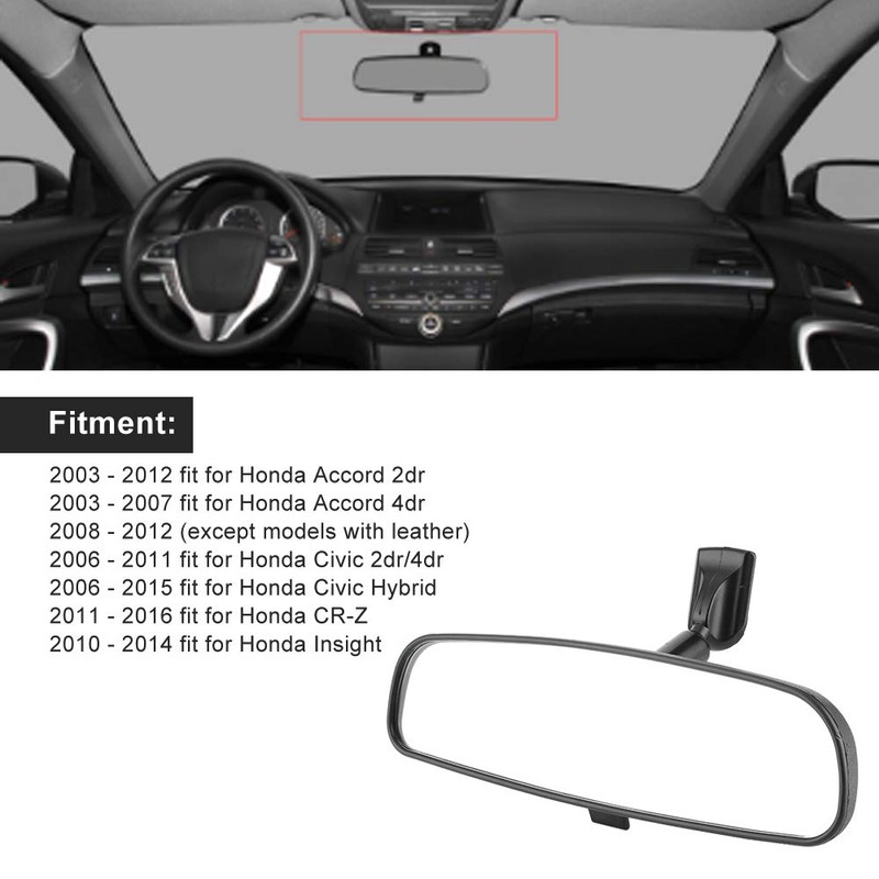 Qiilu Espejo retrovisor interior del coche, 76400-SDA-A03 Espejo retrovisor interior