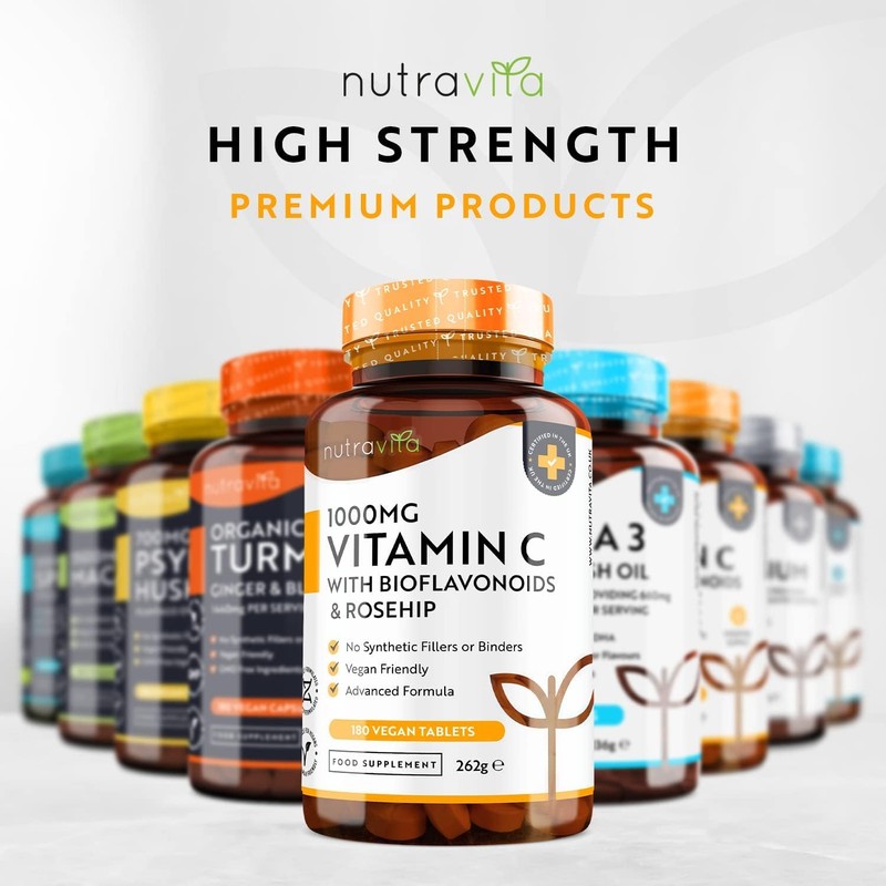 Vitamin C 1000mg (2 Packs of 180) – 360 Vegan