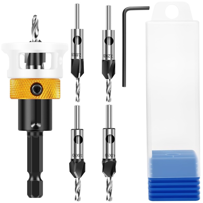 KOZTOL 4PCS Countersink Drill Bit Set, Counter Sink Drill Bit