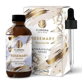 Florona Rosemary Essential Oil - 100% Pure & Natural - 4 fl oz, Rosemary Oil for Hair, Skin Care Essential Oil, Aromatherapy Oil for Diffuser, Oil for Soap Making, Candle Making Oil