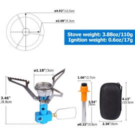 Redcamp Ultralight Windproof Backpacking Stove, Pocket Mini Hiking Stove for Camping Survival Emergency