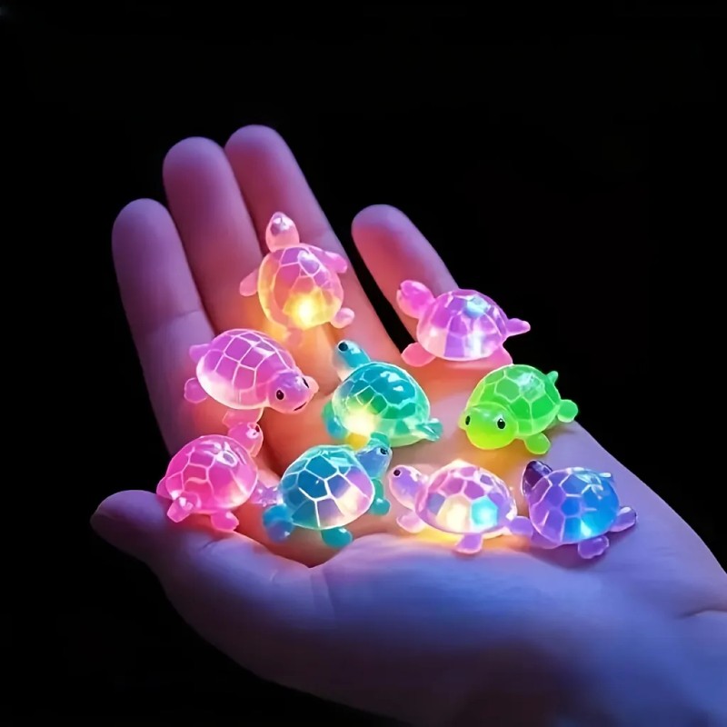 25 Figuras De Tortuga 3d Fluorescentes Para Decoración Y Diy