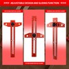 Zxfuture Woodworking Scriber Marking Line Ruler, T Type Woodworking Ruler