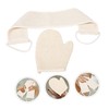 Baluue 1 Set Sisal Exfoliating Gloves for Body Scrubbing and