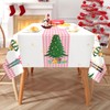 Arquiel Christmas Tablecloth, Nutcracker, Pink Christmas Tree Tablecloth, Washable, Rectangular,