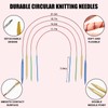 LOOEN 57pcs Aluminum Circular Knitting Needles Set with Ergonomic Handles,13