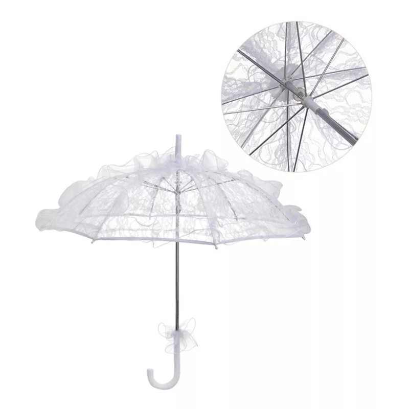 Generic De Encaje Hecho A Mano, Sombrilla De Sol Nupcial