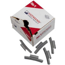 Myers Tire Supply - Hofmann Clip-On MC-Style Wheel Weights, 1/2oz, 0.50oz, Gray, Zinc, for Cars, Trucks, Motorcycles, and SUVs, 25 Pieces, 1 Box