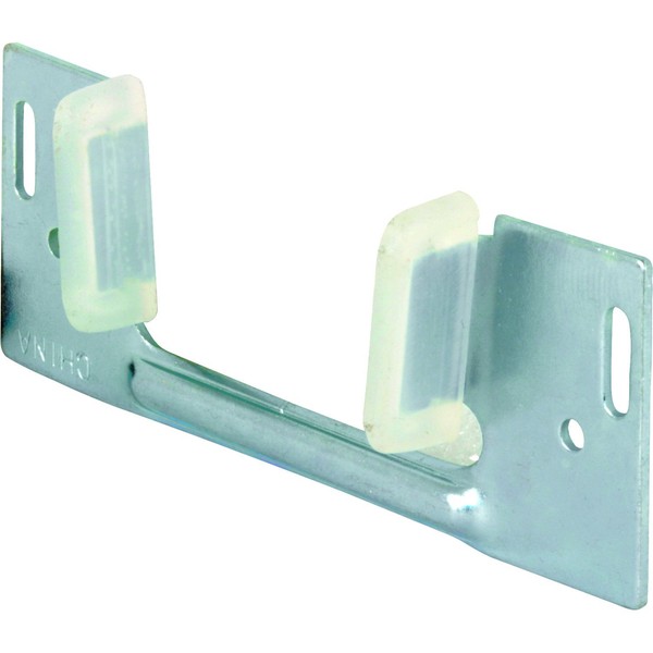 Prime-Line N 6566 Sliding Pocket Door Bottom Guide, 1-3/8 In. x 1-1/4 In., Steel w/Plastic Guides (Single Pack)