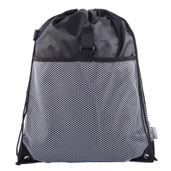 Mato & Hash Drawstring Cinch Bag Backpack With Mesh Pocket