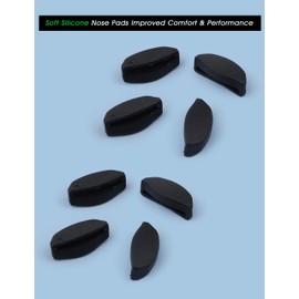 Acefrog 2 Pairs Upgraded Nose Pads for Oakley Frogskins Range OO9284, Top Knot OO9434 OX3238, HSTN, Side Swept OO9445, Spindrift OO9474 Sunglass, Push-in Nose Piece Replacement, Black, Anti-Slip