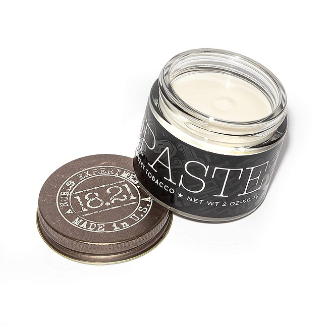 18.21 Man Made Hair Paste for Men, Sweet Tobacco, 2 oz - Texture Styling Product for Shaping, Molding & Sculpting All Hair Types - Long-Lasting style with Medium Hold