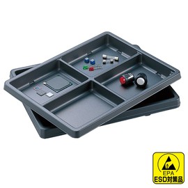 ホーザン(HOZAN) ESDパーツトレー 省スペースで電子部品を整理できるパーツ皿 4分室 3枚入 F-21