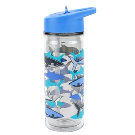 Double Wall Insulated Straw Water Bottle, 1 Piece – Light Blue
