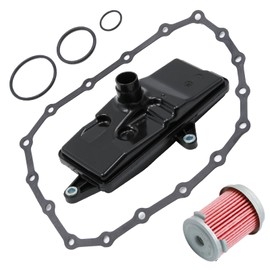 MDEOOSKY 21814-5T0-000 Filtro de transmisión automática y kit de juntas de sartén, repuesto para Honda Civic 2014-2019 FIT 2015-2019 HR-V 2016-2019, reemplaza 25420-5T0-003 25450-P4V-0-0 3 44