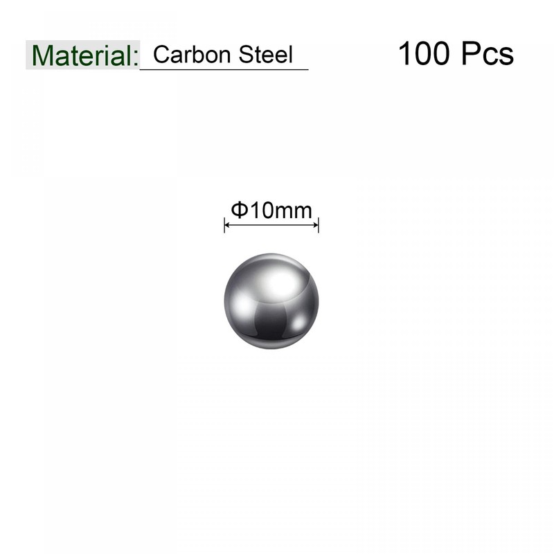 sourcing map 10mm Precision Balls Carbon Steel Solid Bearings Ball