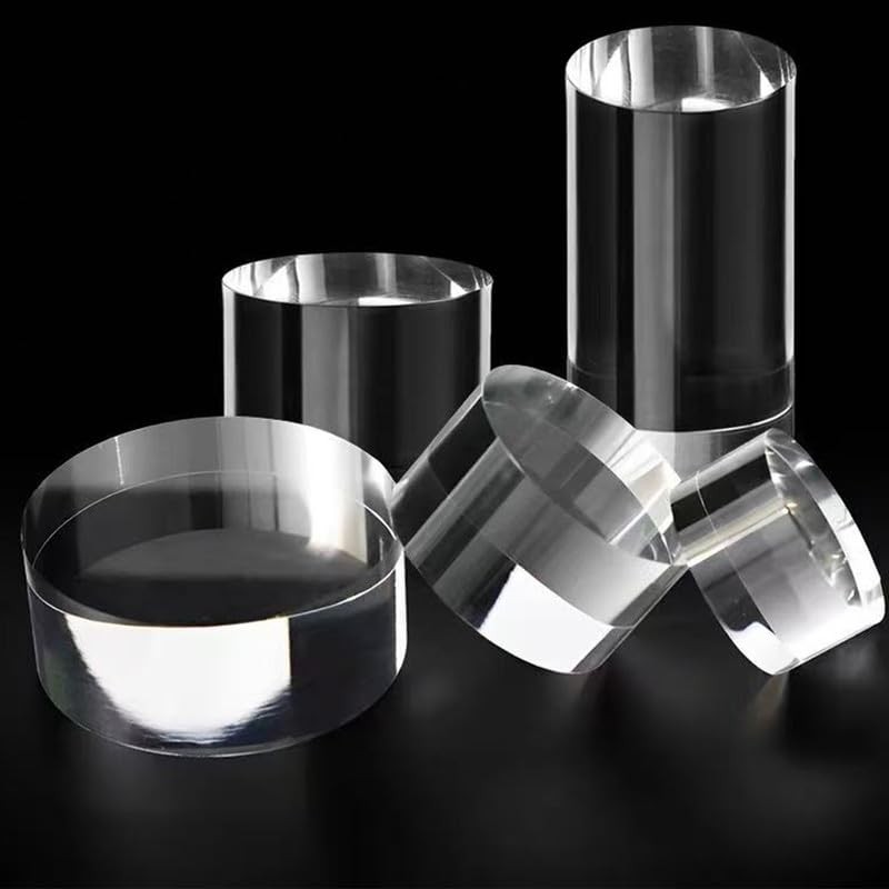 Mcoser Acrylic Cylinder Display Stand 3*5CM Clear Solid Acrylic Display