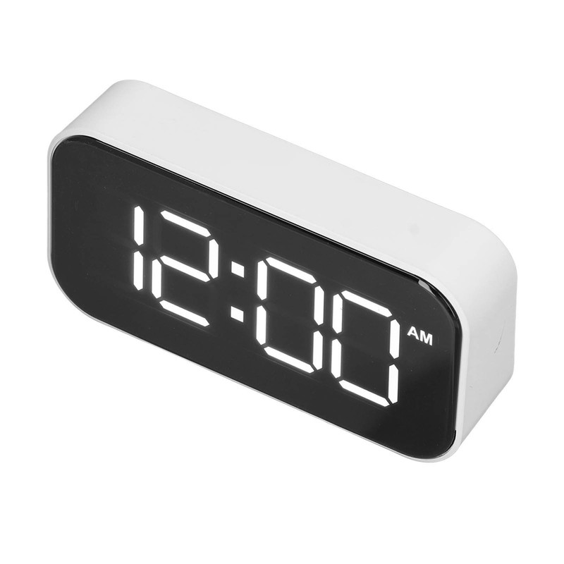 Digital Alarm Clock Large Number USB Rechargeable Mirror Electronic Desktop