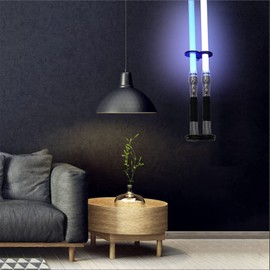 HHUXIUE Lightsaber Wall Mount Lightsaber Stand Sword Shelf Suitable for Lightsaber Stand Lightsaber Display Swords Lightsaber Sword Wall Mount (Black 1 Hole)