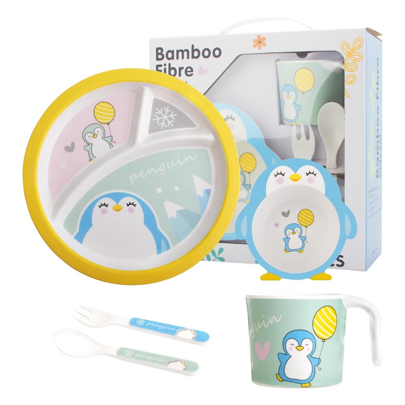 Kids Feeding Set 5 Pcs, Tableware Set for Toddlers Includes