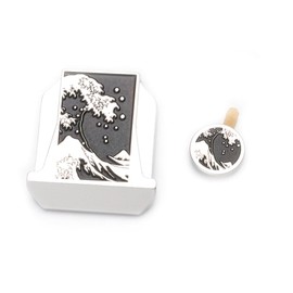 Kanagawa Wave Pattern Camera Hot Shoe Cover Shutter Button for Canon EOS R RP Ra R1 R3 R5 R5C R5II R6 R6II R7 R8 R10 R50 R100 (Aluminum Alloy-Set)