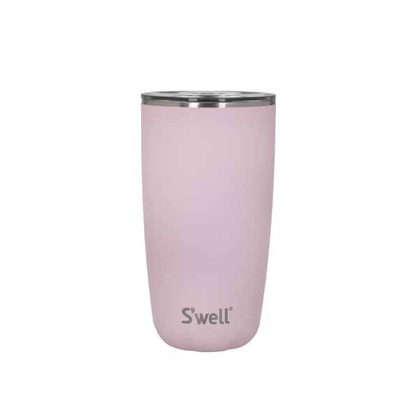 S'well Tumbler with Lid, 530ml, Pink Topaz, Vacuum-Insulated Travel Cup