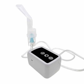 Portable Tabletop Compressor Nebuliser Nebulizer Machine for Adults and Kids Travel and Household use, DC/AC Power Jet nebuliser inhaler Cool mist for Respiratory Problem, Timer Digital Display