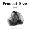 Luckious Hair Bun Nets,20 Individually Wrapped Hair Nets,Reusable Black Nylon