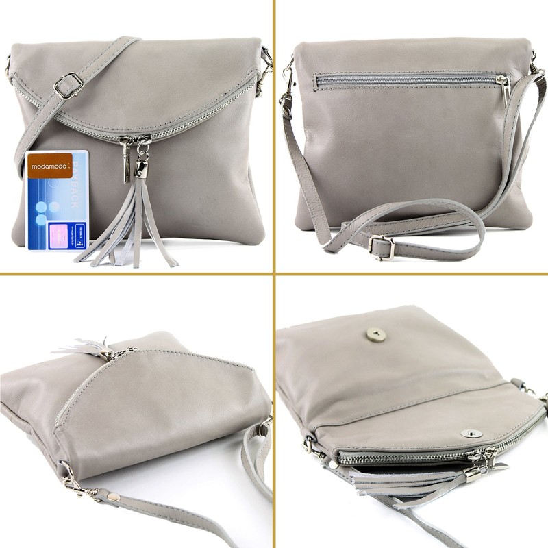 modamoda de T139 Italian Shoulder Bag, Small, Nappa Leather -