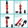 OUDQFCJ Pack of 2 Tubeless MTB Valves High-Quality Stem Latex