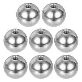 PATIKIL M4x22mm Ballnut Knob, 8 Female Thread 304 Stainless Steel Round Braided Hole Screw Cap Cover for Lighting Machinery DIY Decoration, Silver