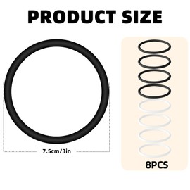 8 Stück Patellabänder, Silikon Patellasehnen Stützgurt für Kniestabilität Elastisch Patella-Knieorthesen für Männer und Frauen Beim Sport Laufen Basketball Wandern Fußball (Schwarz, Weiß)