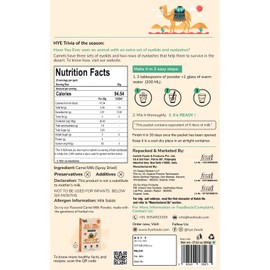 HYE FOODS Camel Milk Powder | Pasture Grazed I Promotes Body Growth, Immunity and Gut Health Less Allergenic High Nutrition Pure and Natural 17.6oz 500g